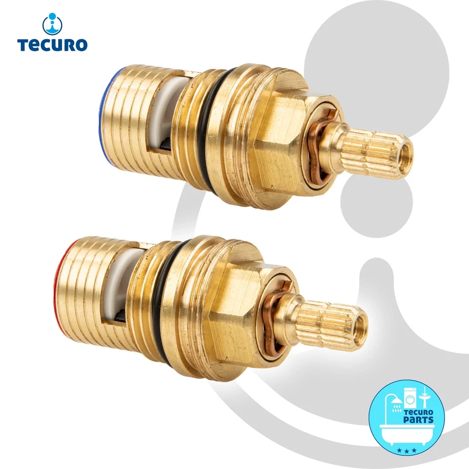 tecuro Keramik Oberteil Ventiloberteil 1/2 Zoll, 90° - variabel einstellbar