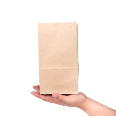 1000 ﻿Pack - Mini Brown Kraft Paper Bag - Multipurpose Paper Bags ( 4lb ) Small