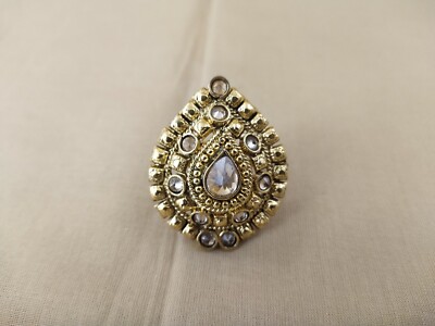 Indian Bollywood Wedding Ring Ethnic Gold Plated Antique Rings Party ...