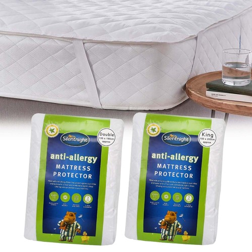 King Double Bed Mattress Protector Silentnight Premium Non Allergy