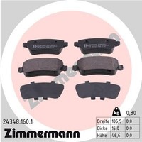 Zimmermann Bremsbelagsatz, Scheibenbremse 24348.160.1 FüR Fiat