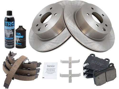 For 2006-2009 Nissan 350Z Brake Pad Rotor Shoe Drum Kit Rear 68755XSWH ...