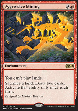Magic/MTG Aggressive Mining M15-127 Rare Englisch Played Foil