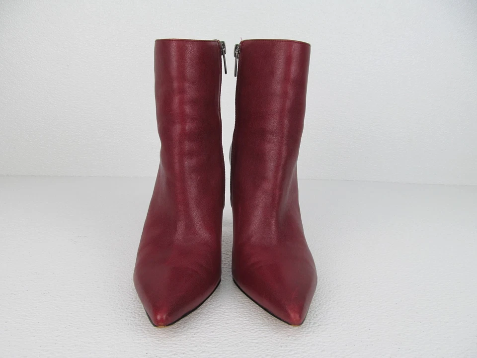 Bota de aguja Vince Camuto Sashala punta cuero borgoña para mujer talla 7M Foto 2 de 4