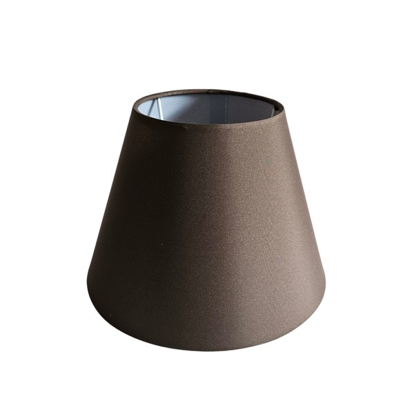 E14 Stoffschirm Ersatzschirm Tischlampe Nachttischlampe Lampe Lampenschirm Braun-image