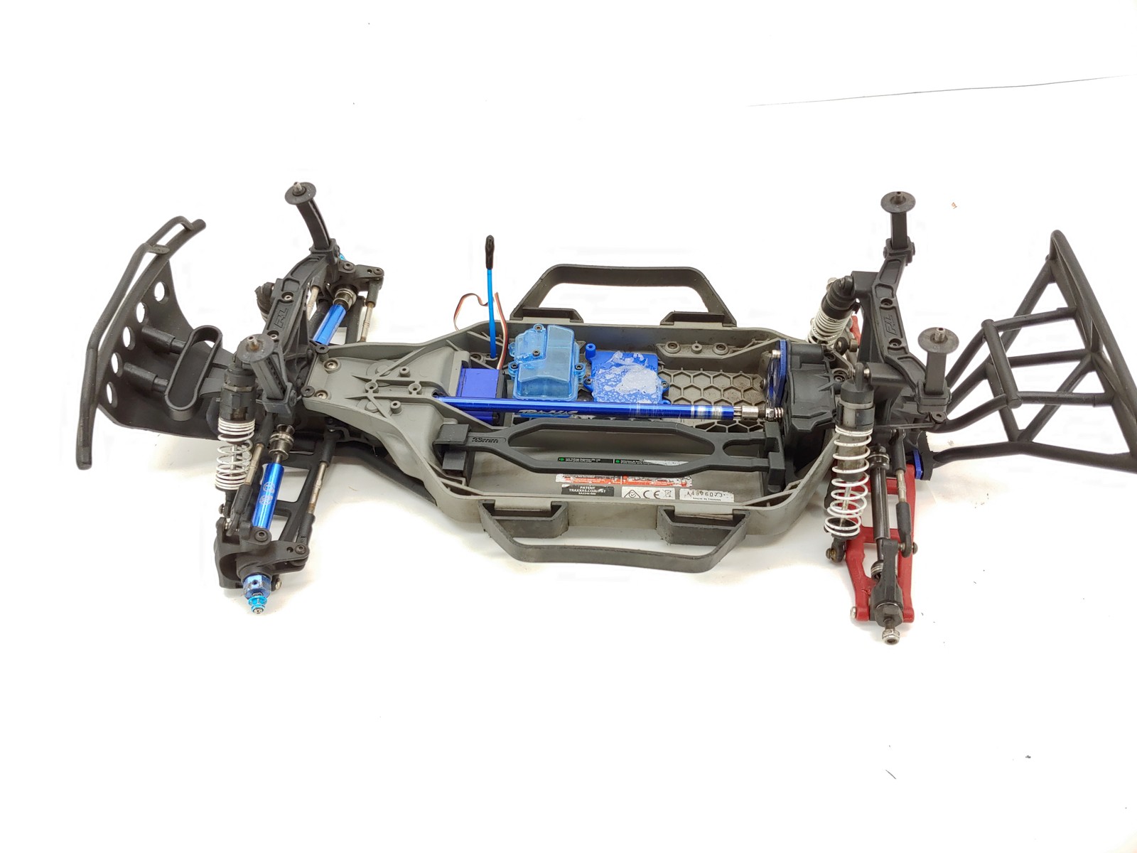 Traxxas Slash 4x4 LCG 1/10 Short Course Truck Roller Slider Chassis w/ Servo Upg