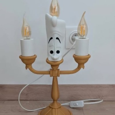 Lumière Table Lamp   Beauty and the Beast -  (3D Printed)