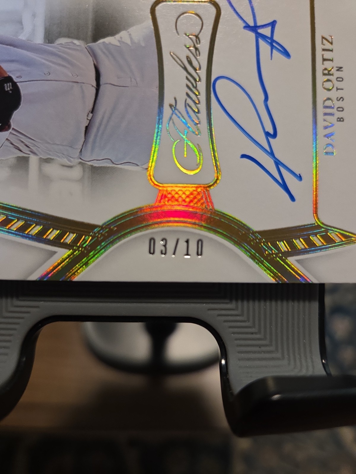 2025 Panini Flawless David Ortiz Auto GOLD /10 Big Papi Red Sox Autograph view 3