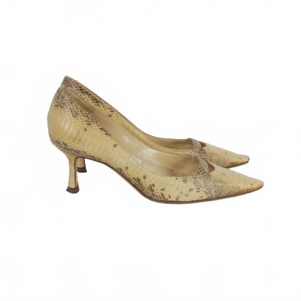 Rare Jimmy Choo Python Pumps Multicolor EU35.5/US… - image 3