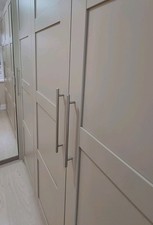 100x 30cm John Lewis Wardrobe Door T-bar Handle 306mm, Brushed Steel UNIVERSAL
