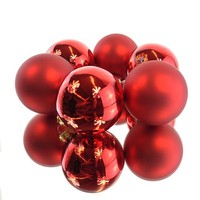 Kaemingk Christbaumkugeln Christmas Red Rot Ø 8 Cm Aus Glas - 6Er Set
