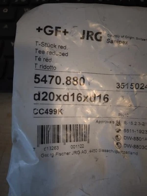 JRG Sanipex T-Stück 20-20-16 mm 5470.880 - Photo 1/3