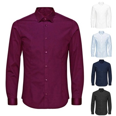 Men's elegant slim fit basic long sleeve shirt TOOCOOL Y1616