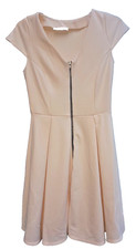 Atmosphere Ladie's Beige Sleeveless Stretch Zipper Skate Dress Size 10 / 38