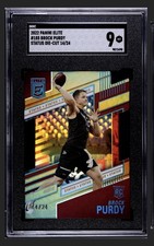 2022 Donruss Elite #185 Brock Purdy RC Status Die Cut /24 SGC 9 MINT ROOKIE