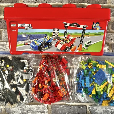 LEGO Mixed Bricks Bulk Lot Set Includes Junior BRICK  Tub Bucket Container