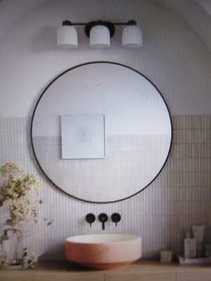 Progress Lighting Avec 22 in. 3-Light Matte Black Contemporary Bath Vanity Light