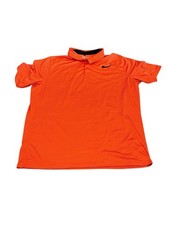 Mickey Mouse Disney Parks Nike Golf Dri-FIT Polo Shirt Mens XL Orange Stripe