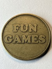 Rare 1980s Fun Games Vintage Arcade Token #ub1