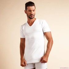 Warm Cotton T-Shirts Snelly Men V-Neck 3 Pieces 7011