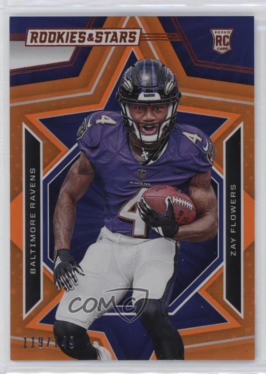 2023 Panini Rookies & Stars Rookies Orange 119/149 Zay Flowers #200 7gk