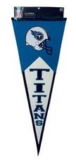 Tennessee Titans Premium Wool 41” Embroidered Pennant by Winning Streak-New