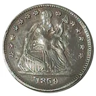1859 Seated Liberty Half Dime – XF Details Cleaned – Sharp Coin #999