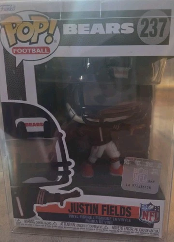 Funko POP! NFL Justin Fields Bears Home Jersey Vinyl Figure in Protector #237