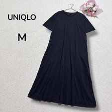 UNIQLO Airism Cotton Short Sleeve Long T Dress Black M