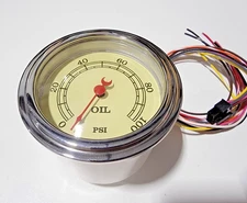 2-5/8" Oil Pressure Gauge Vintage Series 100 psi Classic Instruments VT381SLC