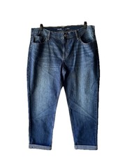 Old Navy Women  s Size 14 Mid- Rise Wow Boyfriend Dark Wash Jeans