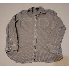 LRL Ralph Lauren Jeans Co Gingham Button Down Shirt Long Sleeve Women Size M 7