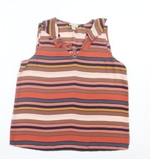 Womens UK Size L LOFT Orange Basic Tank