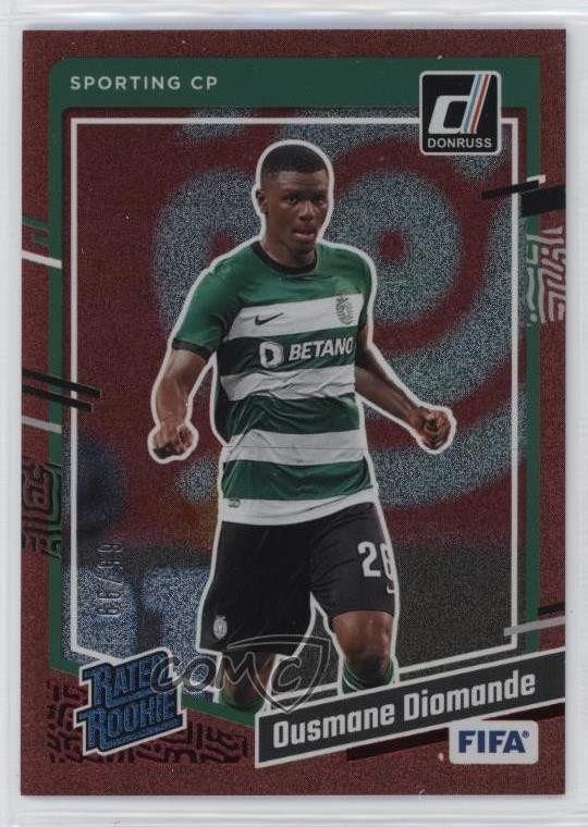 2023-24 Panini Donruss FIFA Rated Red 65/99 Ousmane Diomande #190 Rookie RC b6y