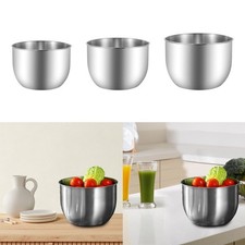 Stainless Steel Mixing Bowl Egg Whisking Bowl with Rounded Lip Preping Bowl