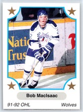 1991-92 7th Inning Sketch OHL Bob MacIsaac Rookie Sudbury Wolves RC #263