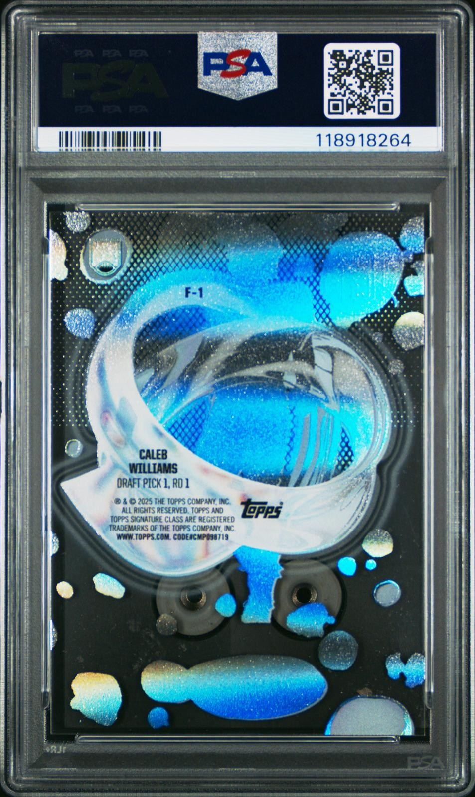 PSA 10 2024 Topps Signature Class Fluidity #F1 Caleb Williams Chicago Bears RC view 2