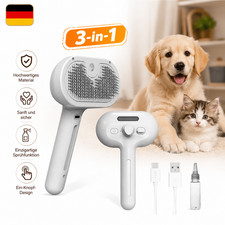Dampfb&uuml;rste Katze Hunde selbstreinigend wasserdicht 3-in-1 Tierb&uuml;rste wei&szlig; &ndash;