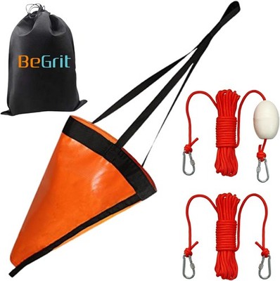 BeGrit Schwimmanker zum Angeln 24'' 60CM Drift Sock Sea Anchor Sea-Drogue