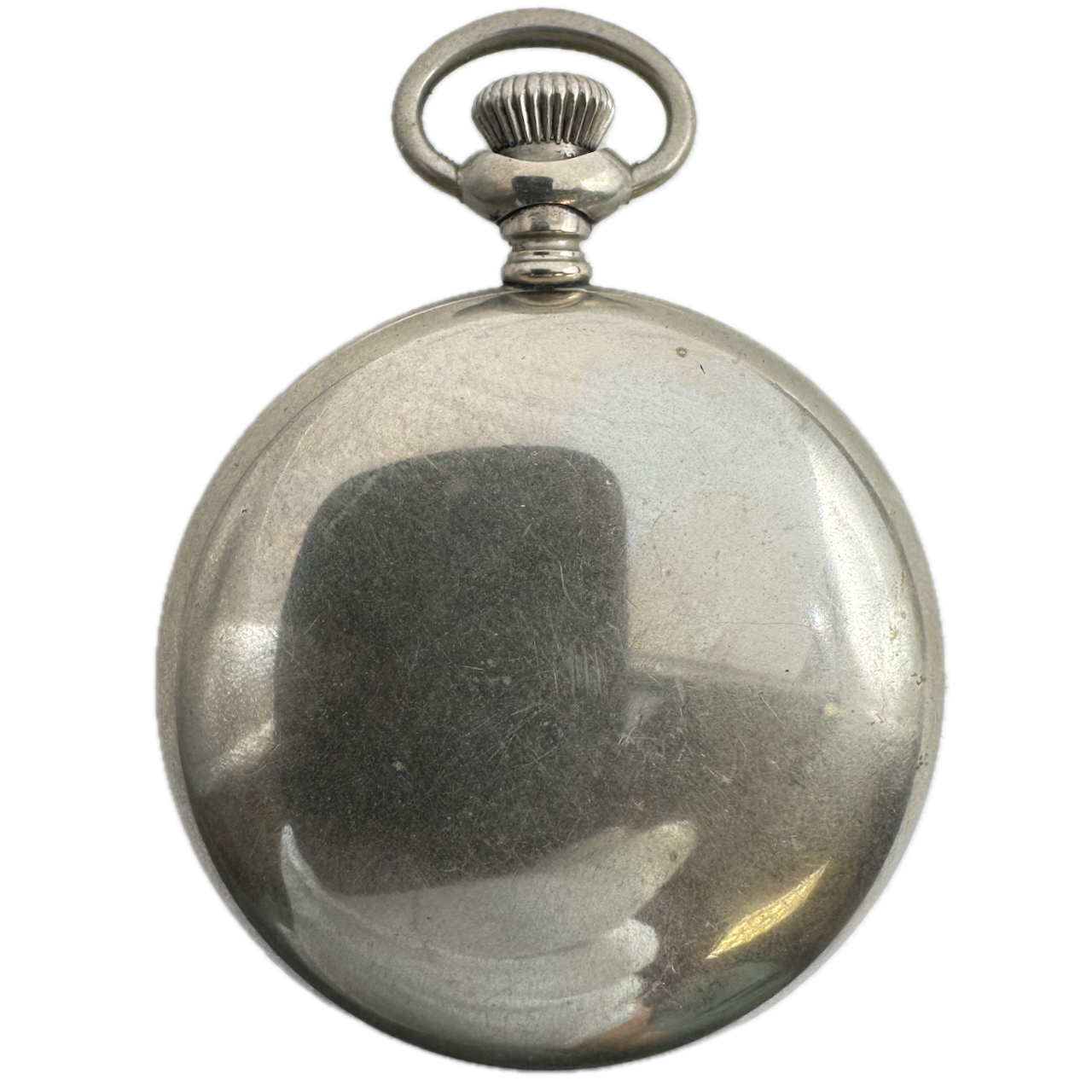 Antique Keystone 18 Size Open Face Silveroid Pocket Watch Case Smooth USA