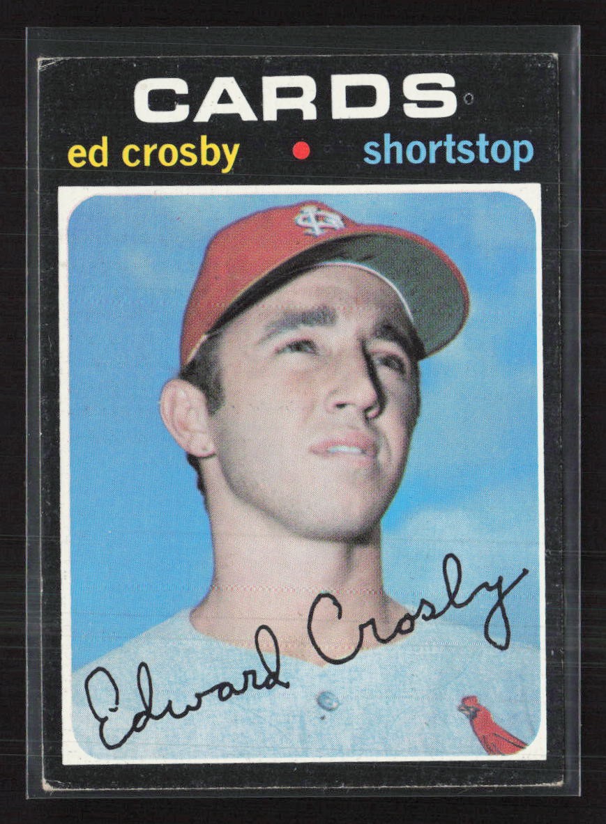 1971 Topps #672 Ed Crosby - EX/EX+ High # RC