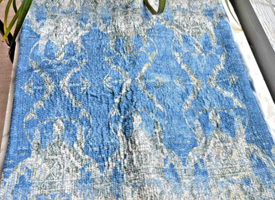 17 X 17 KELIM PILLOW COVERS WITH Zipper Gorgeous Blue & Gray Matched Pair