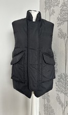 Arket Men's Size 46 Small Black Down Filled Gilet Padded Sleeveless Jacket