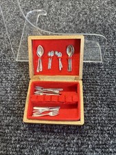 Vtg~Shackman ~ollhouse Miniature~Silverware Flatware~1:12~Complete Service 4