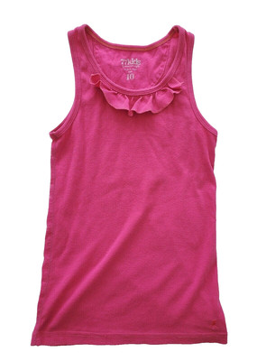 77kids by AMERICAN EAGLE Girl's Hot Pink Ruffle Tank Top Size 10