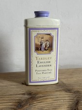 Image of YARDLEY vintage ENGLISH LAVENDER TALCUM POWDER 100g metal tin NEW (old formula)