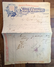 1913 Arona Commercial Invoice Advertising Gorgonzola Guffanti -644/19