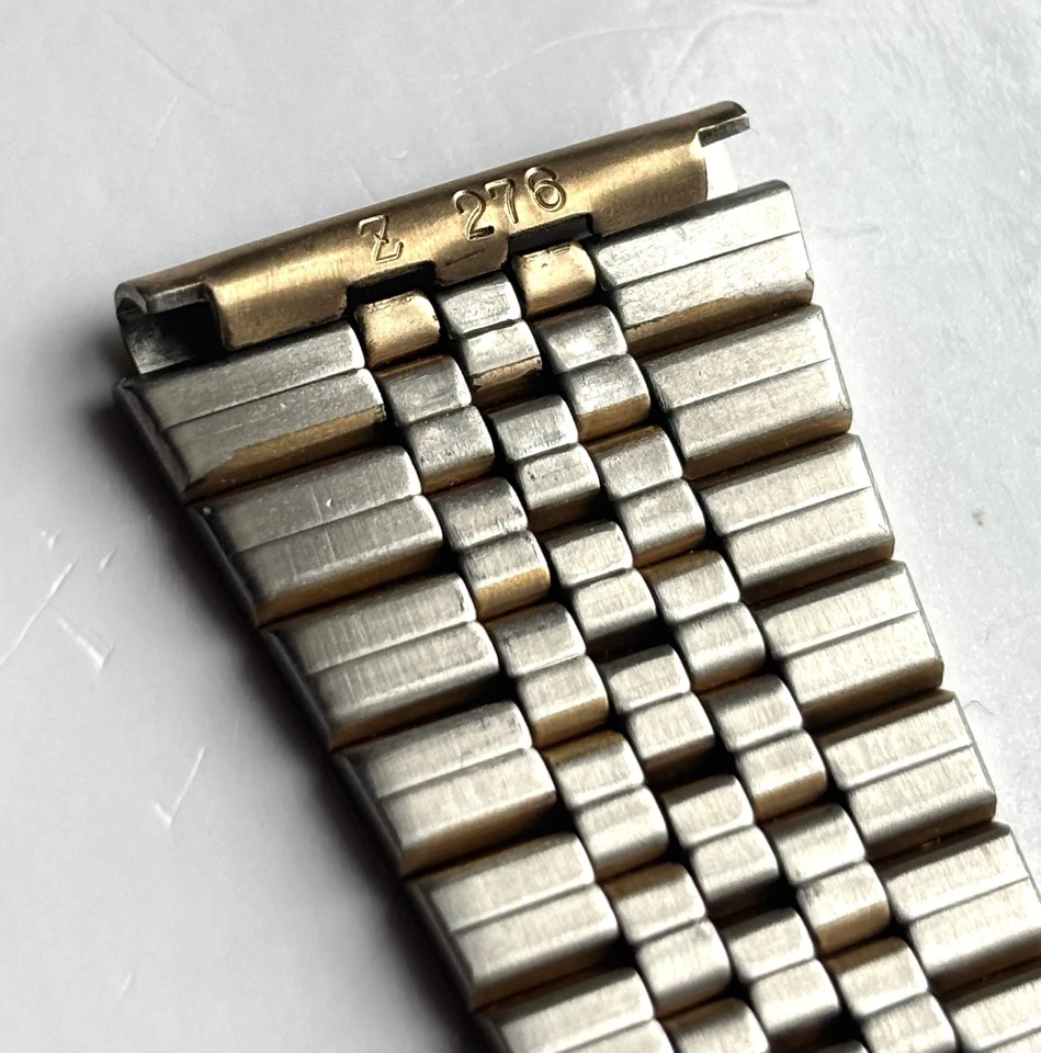 Correa de reloj Seiko SQ Z276 original chapada en oro extremos de 20 mm NOS Foto 4 de 4