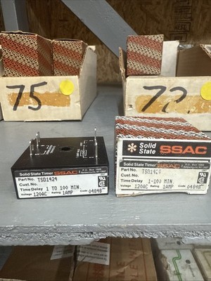 Solid State SSAC TSD1424 Time Delay 1-100min 120AC 1AMP Code 0484B