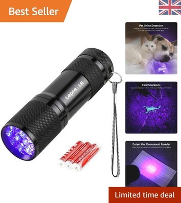 Wasserdicht 9 LED Schwarzlicht - Unverzichtbar für Sicherheitskontrollen zu Hause & Dokumenten